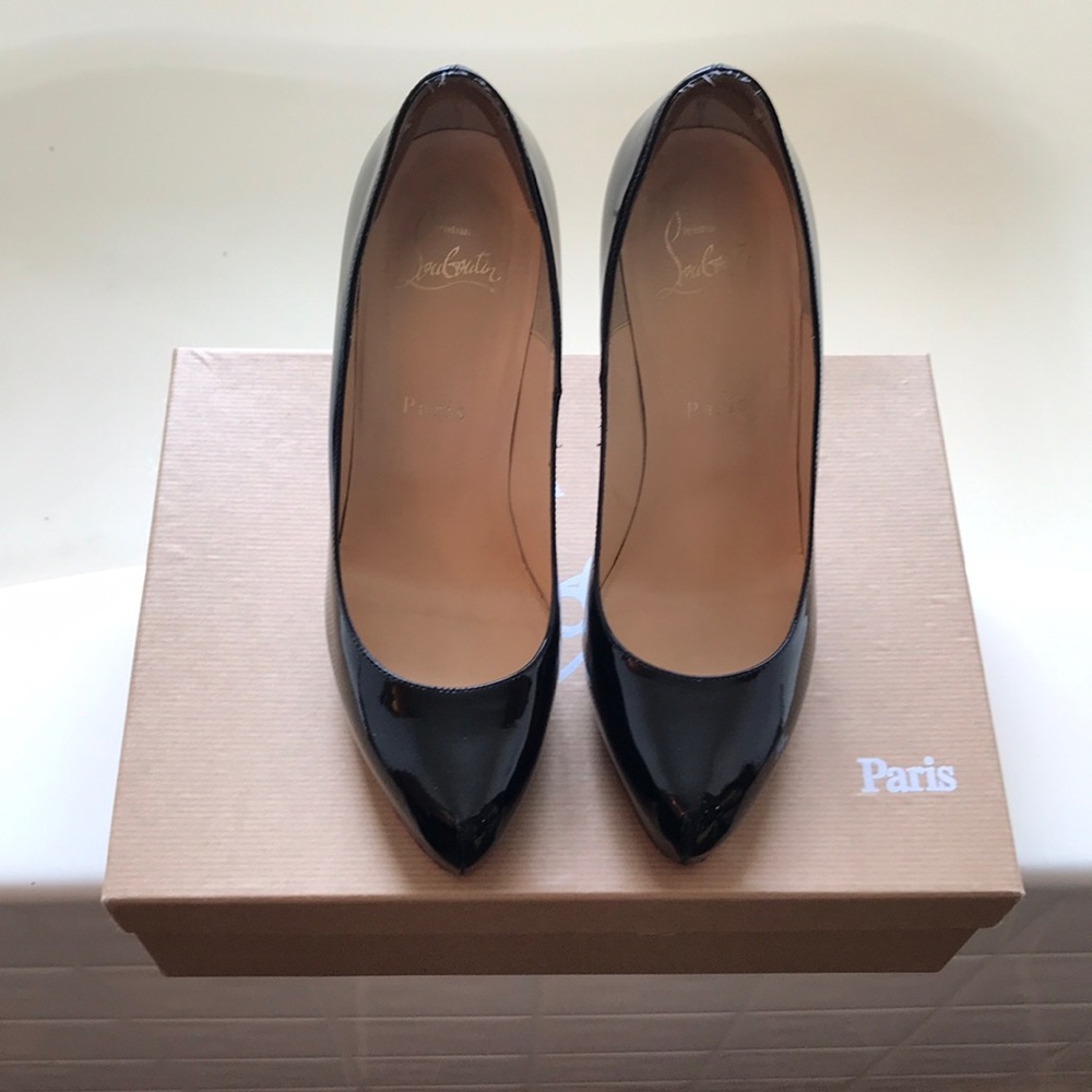 Christian Louboutin Black Patent Rolando